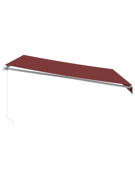 Käsin kelattava markiisi led viininpunainen 400x350 cm