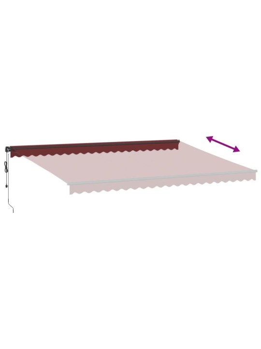 Automaattimarkiisi viininpunainen 500x350 cm