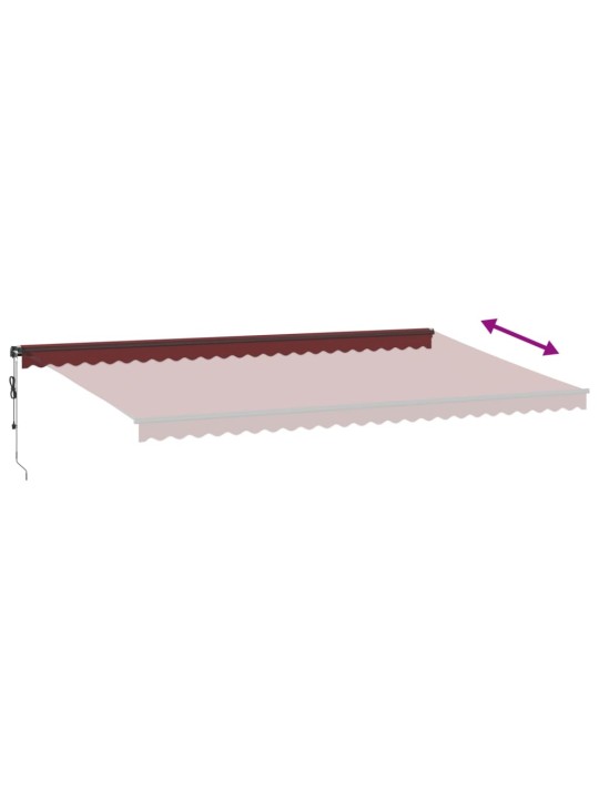 Automaattimarkiisi viininpunainen 600x350 cm