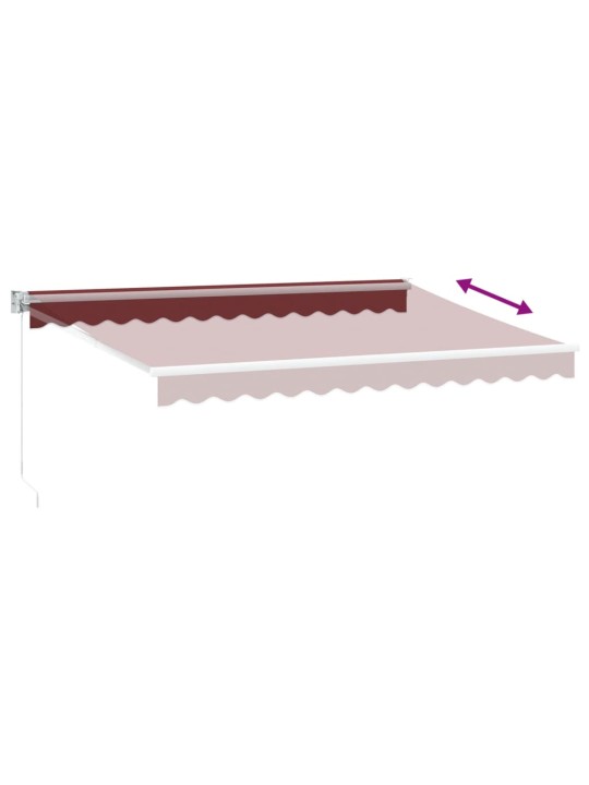 Käsin kelattava markiisi viininpunainen 350x250 cm