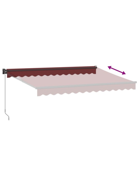 Käsin kelattava markiisi viininpunainen 350x250 cm