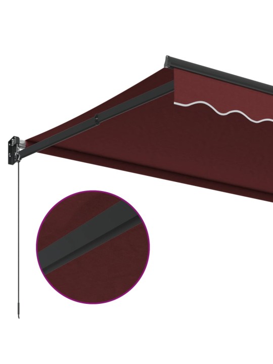 Käsin kelattava markiisi viininpunainen 350x250 cm