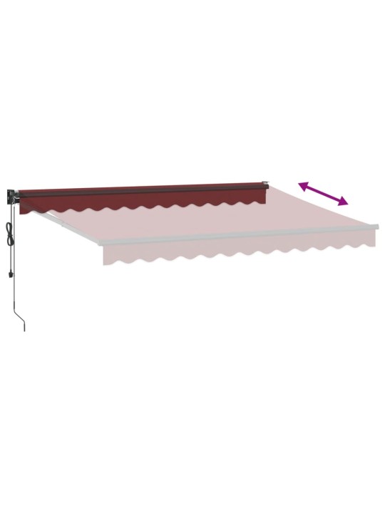 Automaattimarkiisi viininpunainen 350x250 cm