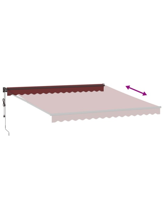 Automaattimarkiisi viininpunainen 400x300 cm