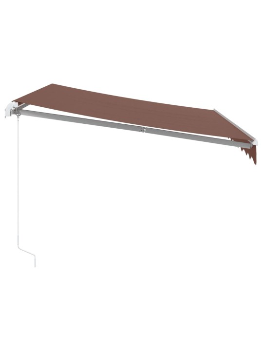Käsin kelattava markiisi ledit ruskea 300x250 cm