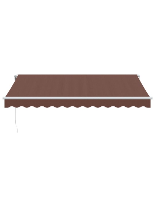 Käsin kelattava markiisi ledit ruskea 350x250 cm