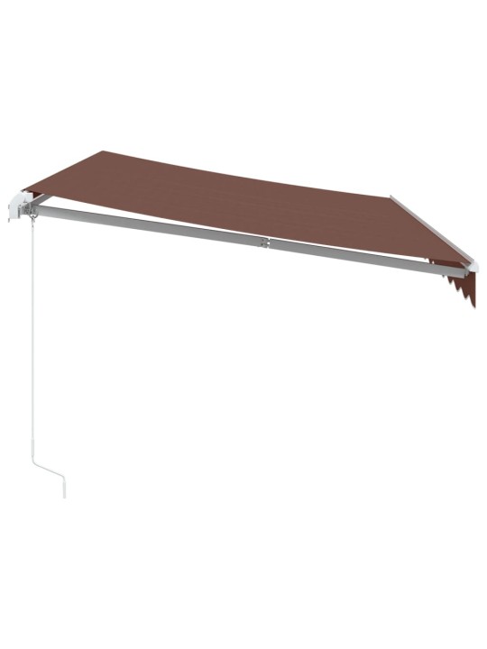 Käsin kelattava markiisi ledit ruskea 350x250 cm