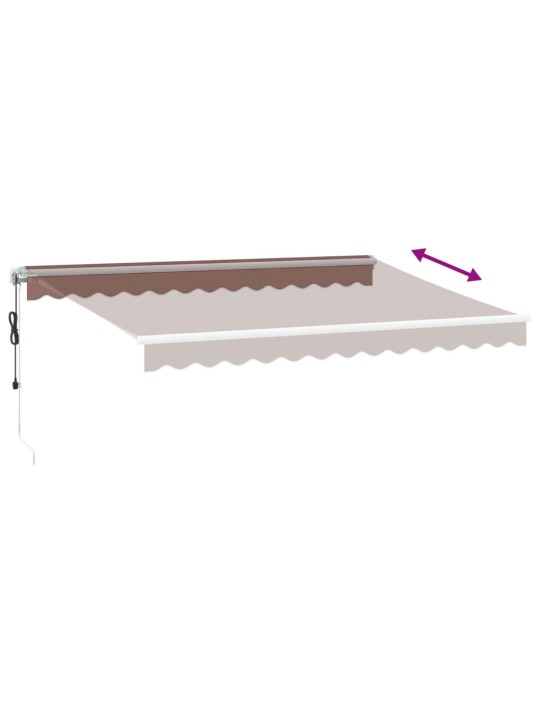 Automaattimarkiisi LED ruskea 350x250 cm