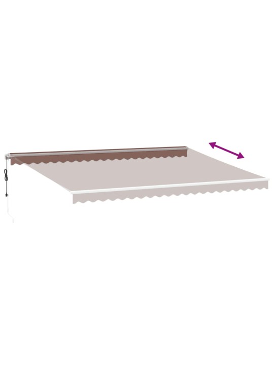 Automaattimarkiisi LED ruskea 500x300 cm