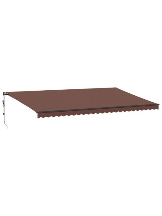 Automaattimarkiisi led-valoilla ruskea 600x350 cm