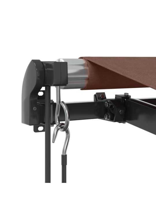 Automaattimarkiisi led-valoilla ruskea 600x350 cm