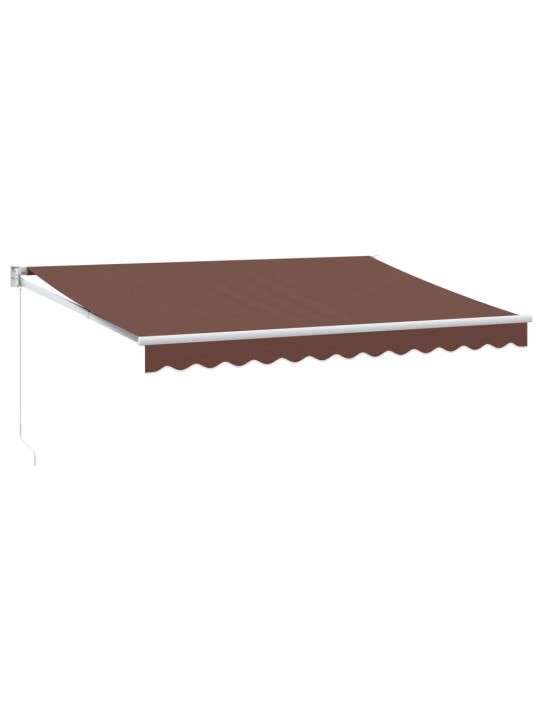 Käsin kelattava markiisi ruskea 350x250 cm