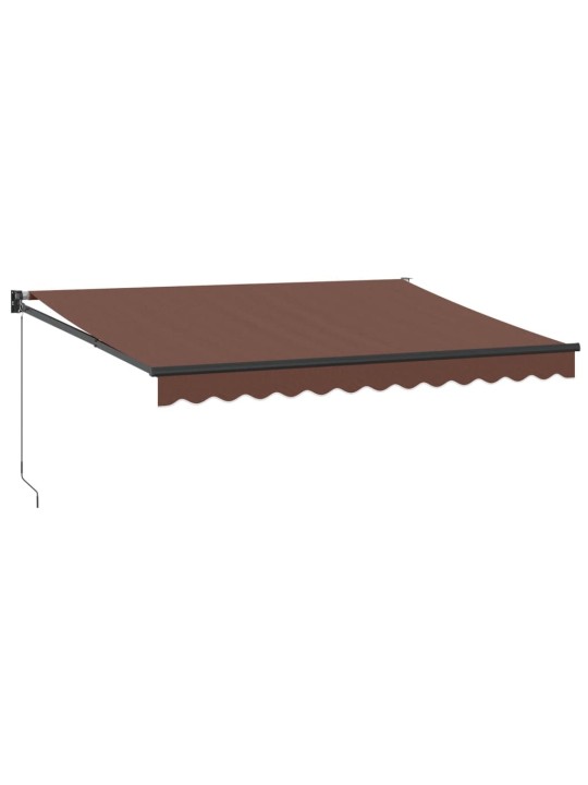 Käsin kelattava markiisi ruskea 350x250 cm