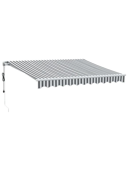 Automaattisesti kelattava markiisi antrasiitti/valk. 300x250 cm