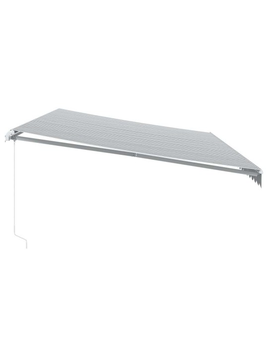Käsin kelattava markiisi ledillä antrasiitti/valk 600x300 cm