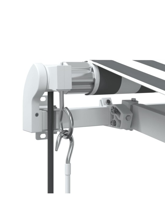 Automaattisesti kelattava markiisi antrasiitti/valk. 500x350 cm