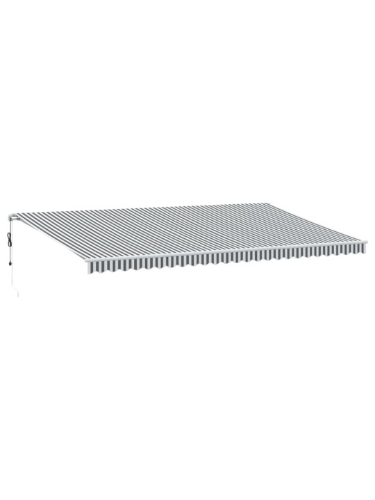 Automaattisesti kelattava markiisi antrasiitti/valk. 600x350 cm