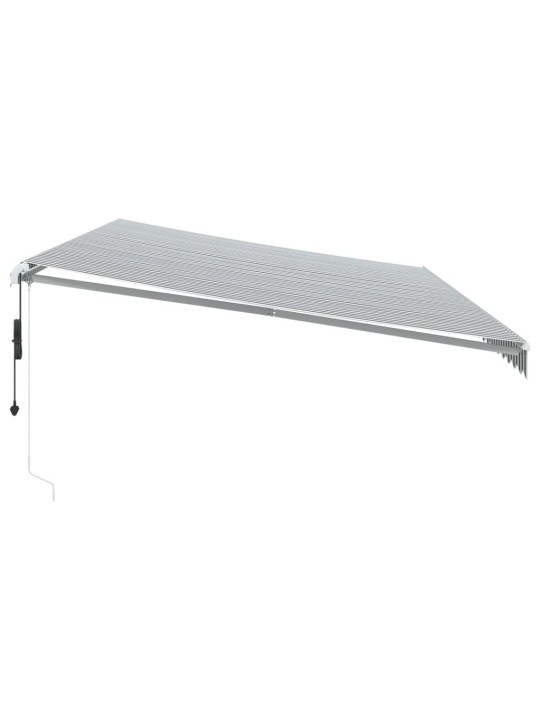 Automaattisesti kelattava markiisi antrasiitti/valk. 600x350 cm