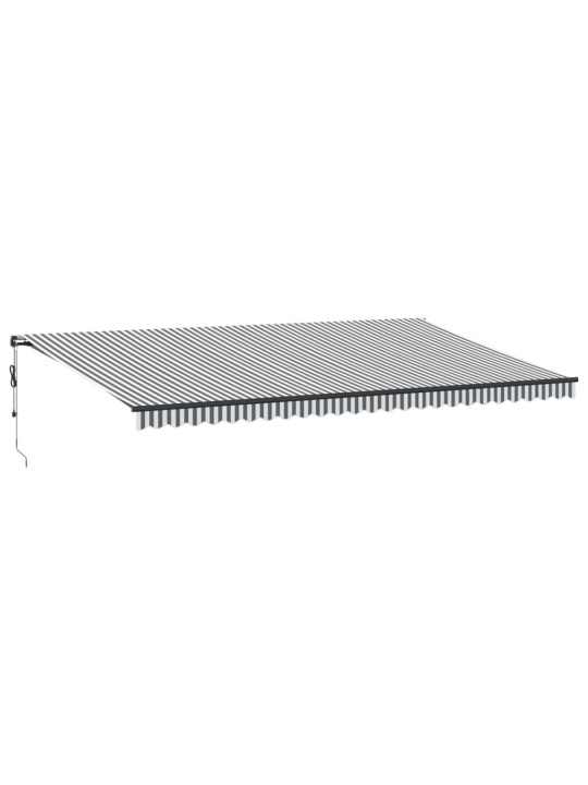 Automaattimarkiisi ledillä antrasiitti/valkoinen 600x350 cm
