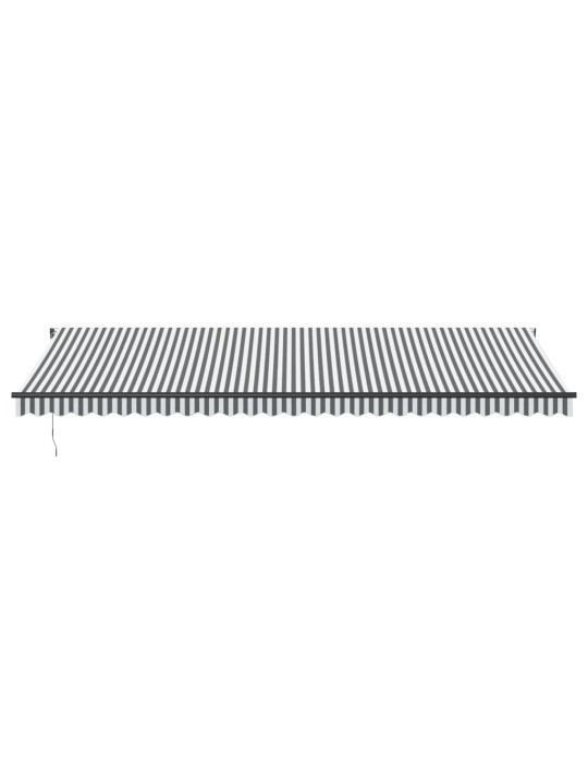 Automaattimarkiisi ledillä antrasiitti/valkoinen 600x350 cm