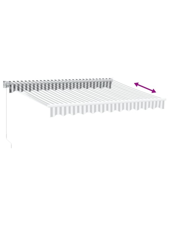 Kelattava markiisi antrasiitti/valk. 3x2,5 m kangas/alumiini