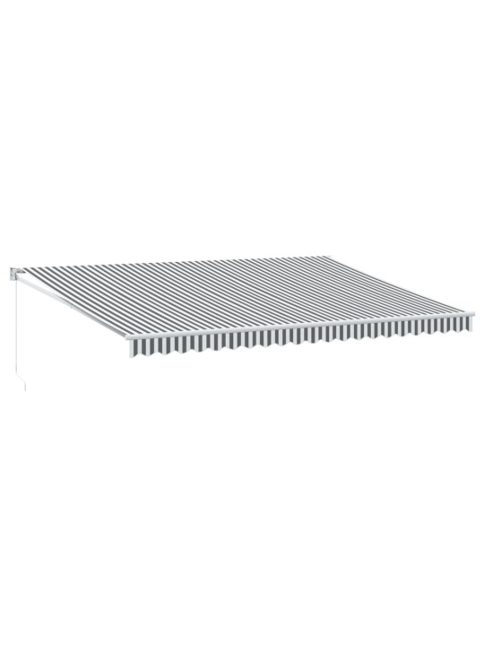 Kelattava markiisi antrasiitti/valkoinen 5x3 m kangas/alumiini