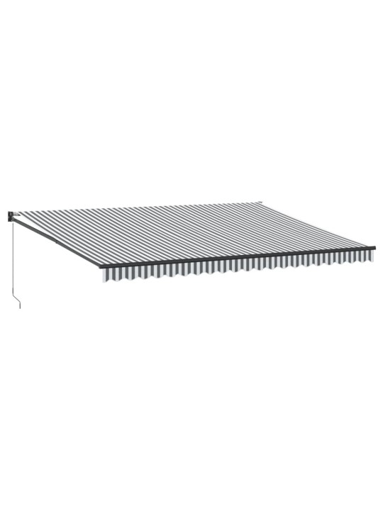 Kelattava markiisi antrasiitti/valkoinen 5x3 m kangas/alumiini