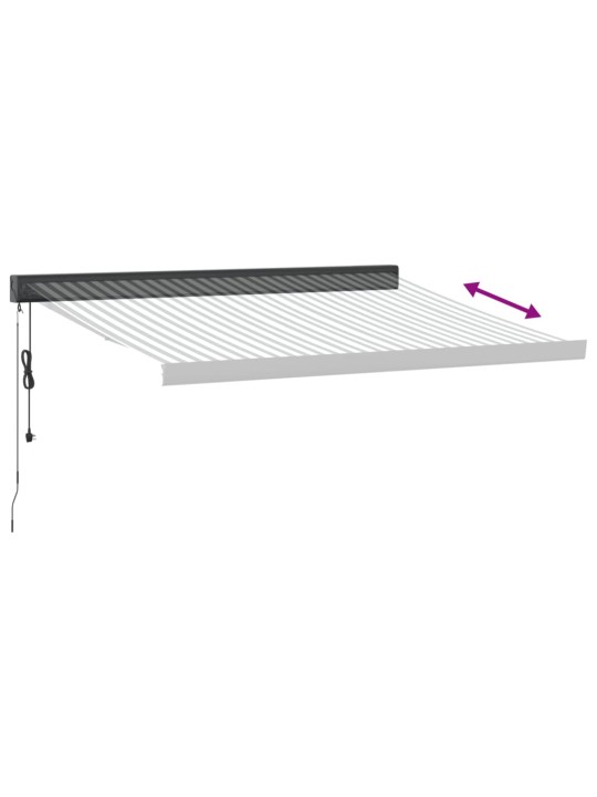 Kelattava markiisi antrasiitti/valk. 3x2,5 m kangas/alumiini