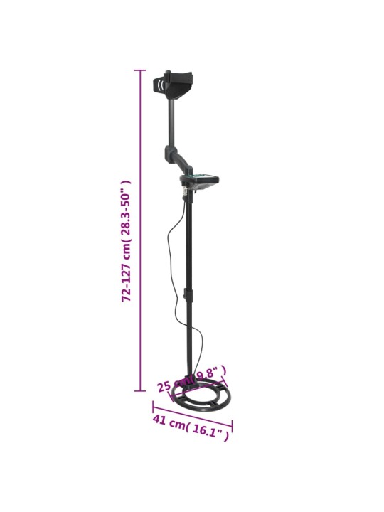 Metallinpaljastin LCD-näytöllä 24 cm etsintäsyvyys