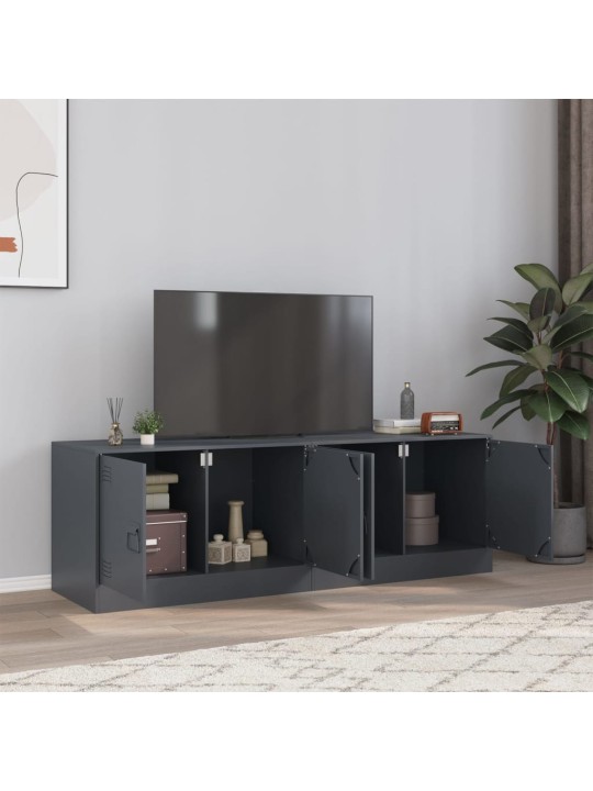 TV-tasot 2 kpl antrasiitti 67x39x44 cm teräs