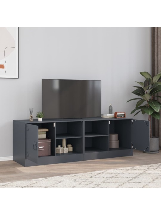 TV-tasot 2 kpl antrasiitti 67x39x44 cm teräs