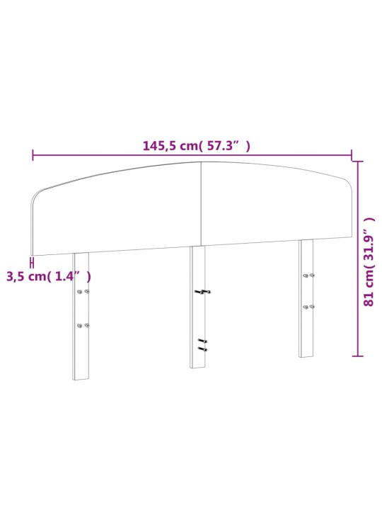 Sängynpääty valkoinen 140 cm täysi mänty