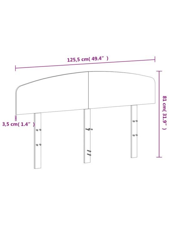 Sängynpääty valkoinen 120 cm täysi mänty