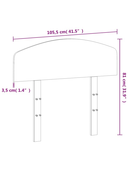 Sängynpääty valkoinen 100 cm täysi mänty