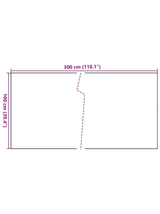 Parvekesuoja ruskea ja musta 300x100 cm polyrottinki