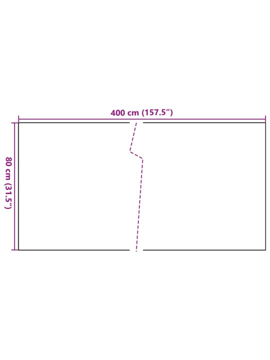 Parvekesuoja ruskea ja musta 400x80 cm polyrottinki