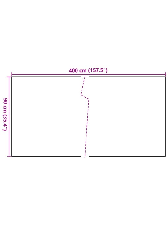 Parvekesuoja ruskea ja musta 400x90 cm polyrottinki