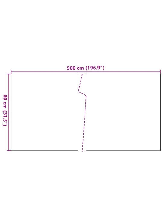 Parvekesuoja ruskea ja musta 500x80 cm polyrottinki