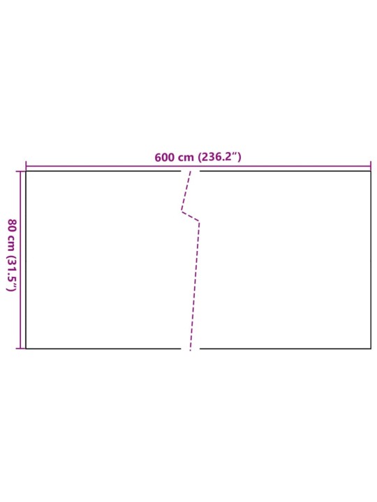 Parvekesuoja ruskea ja musta 600x80 cm polyrottinki