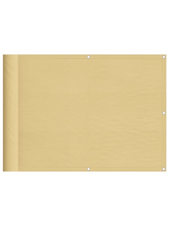 Parvekesuoja hiekka 75x700 cm 100% oxford polyesteri