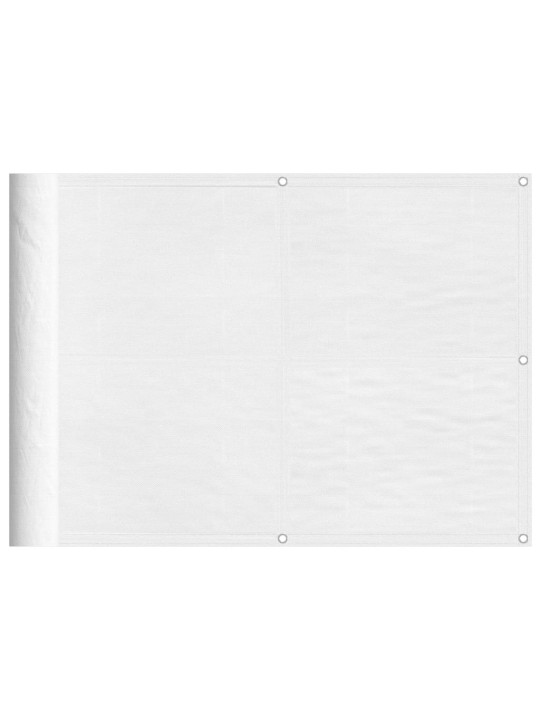 Parvekesuoja valkoinen 75x700 cm 100% oxford polyesteri