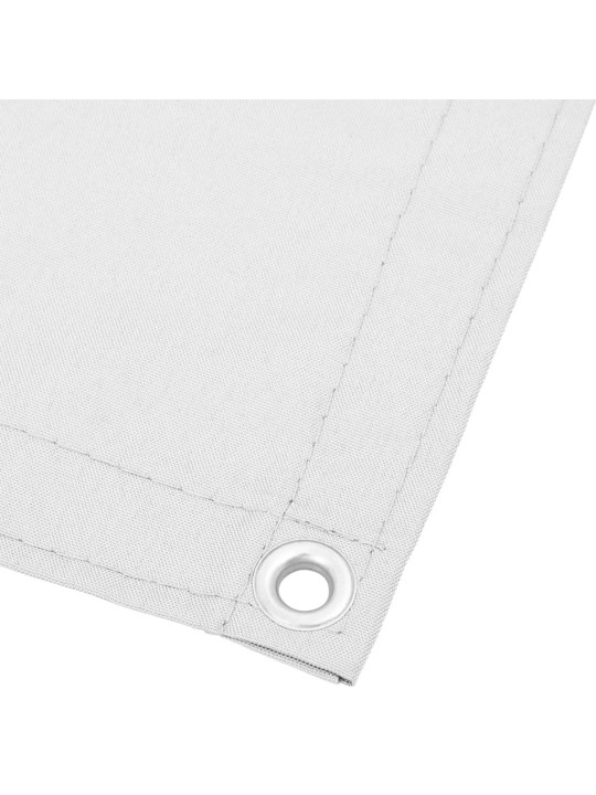 Parvekesuoja valkoinen 75x700 cm 100% oxford polyesteri