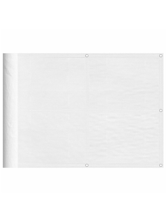 Parvekesuoja valkoinen 75x800 cm 100% polyesteri oxford kangas