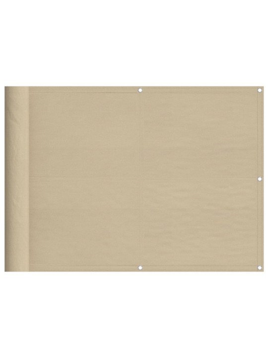 Parvekesuoja beige 75x1000 cm 100% polyesteri oxford kangas