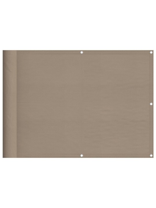 Parvekesuoja taupe 75x1000 cm 100% polyesteri oxford kangas
