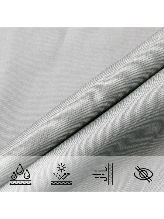 Aurinkopurje vaaleanharmaa 2x2 m 100% oxford polyesteri