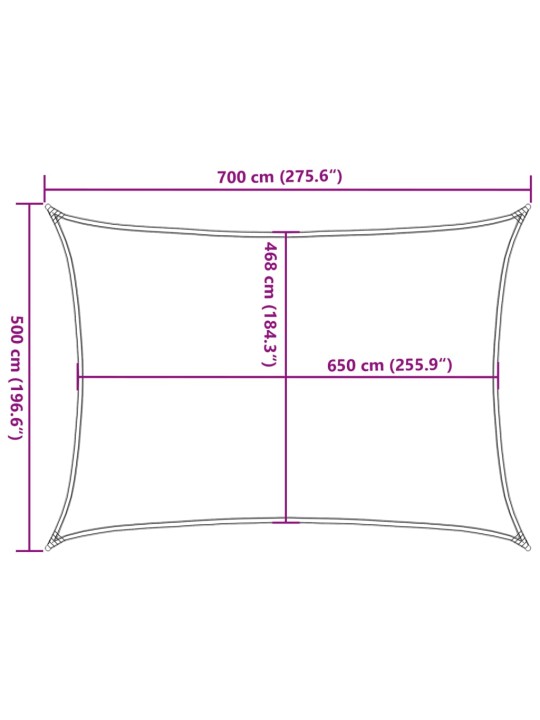 Aurinkopurje hiekka 7x5 m 100% Oxford polyesteri