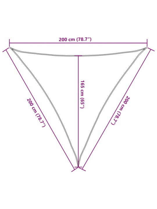 Aurinkopurje vaaleanharmaa 2x2x2 m 100% Oxford polyesteri