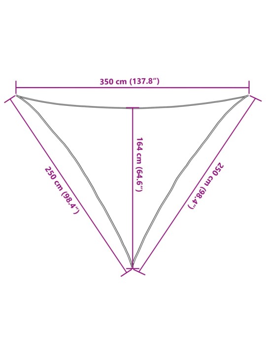 Aurinkopurje vaaleanharmaa 2,5x2,5x3,5 m 100% Oxford polyesteri