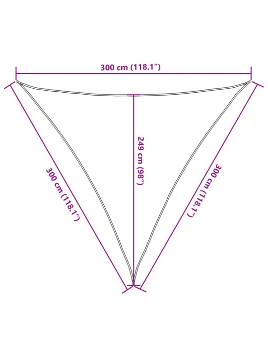 Aurinkopurje vaaleanharmaa 3x3x3 m 100% Oxford polyesteri